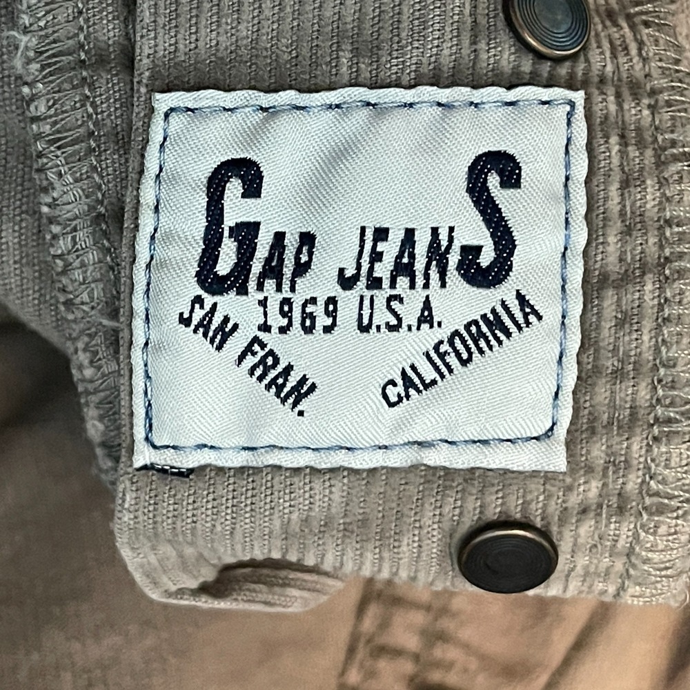 Vtg Gap 1969 Men Corduroy Straight 5 Pocket Jean 38x32 Relaxed Neutral Y2K Skate - Picture 11 of 12